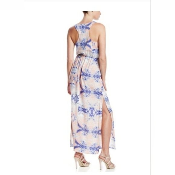 W118 By Walter Baker Dress Women 6 Water Color Tie Dye Sleeveless Slit Maxi - Picture 10 of 10